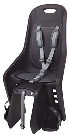 POLISPORT 840630001 - Bubbly Maxi Plus MIK HD baksäte för cyklar med 26 tum till 29 tum hjul lämplig för barn som väger 9 till 22 kg med MIK HD-bagagehållare i färg svart/mörkgrå