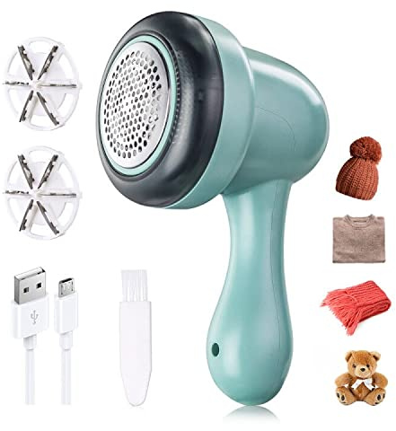 Levapelucchi, Taiso Levapelucchi Elettrico, Rasoio Portatile Ricaricabile USB per Pelucchi con 4 lame sostituibili, Lint Remover per Vestiti, maglioni, mobili, lana, Tessuti, Moquette, Divano