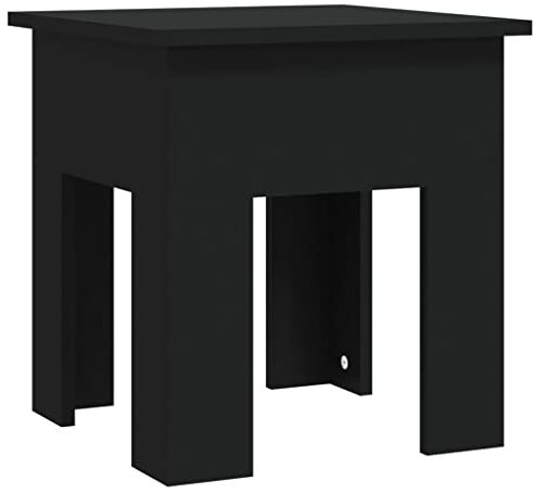 vidaXL Coffee Table Home Living Room Office Furniture Modern Decor Couch Centre Side Sofa Accent Tea End Table Desk Black Chipboard