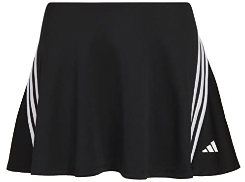 adidas Girls' Big 3-Stripe Classic Active Sporty Skort, Black, L (14)
