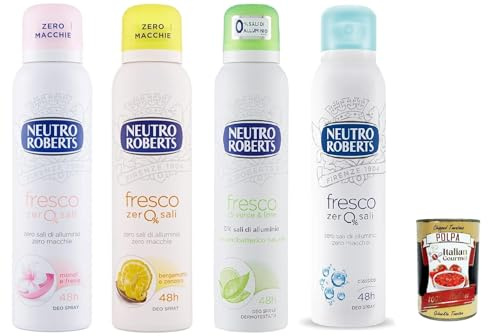 Italian Gourmet Bundle Deo Spray 4x150ml + Italian Gourmet Polpa | Deodorant Spray Set für Damen & Herren | 48h Frische Deo Aerosol ohne Aluminiumsalze | verschiedene Duftsorten Körperpflege Set