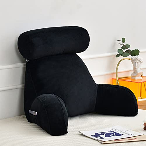 FEAW Tragbares Rückenkissen,Sofa Rückenlehnen Kissen,Lesekissen Mit Armlehnen Und Abnehmbare Nackenrolle,Multifunktionales Kissen mit großer Taille,Komfort & Ergonomische