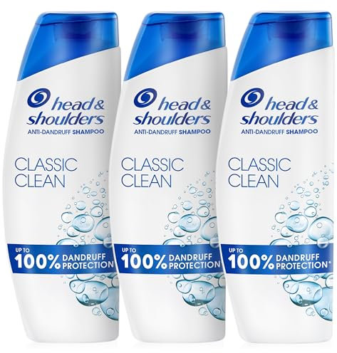 Head & Shoulders Classic Clean Anti Dandruff Shampoo, 3x400ml, Up to 100% Flake Free, Clinically Proven, For Any Hair and Scalp Type, For Daily use, Clean Feeling