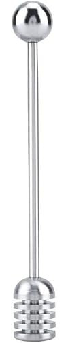 Cucchiaio per miele e sciroppo in acciaio inox, manico lungo, strumento di miscelazione per sciroppo d'acero, melassa, cioccolato, Normale