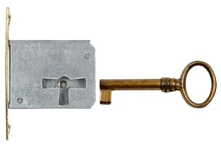 Holzando Möbelschloss Einsteckschloss mit Schlüssel 0012Q-3013.01 Rechts - Dornmaß 30mm- Halmlänge 32mm