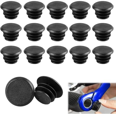 SGERUFZ 15 Pezzi Tappi Manubrio, Bike Manubrio Bar End Tappi, per Bicicletta Tappi Terminali in Plastica per Bici da Strada Mountain Bike, Accessori di Ricambio per Biciclette, manubrio bmx