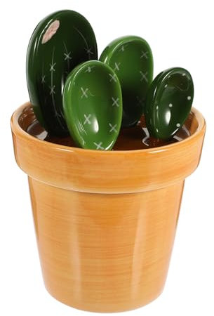 OKUMEYR Cucchiai Dosatori Forma Cactus Con Base Graduata Misurare Ingredienti e Tè Utensile e Facile Da