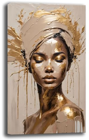 Quadro Moderno Soggiorno Verticale Astratto Donna Volto Quadri moderni di tela canvas da Parete XXL grande Stampa su tela Camera da letto Decorazione Murale muro Arredo Cucina (14, 40x70 cm)