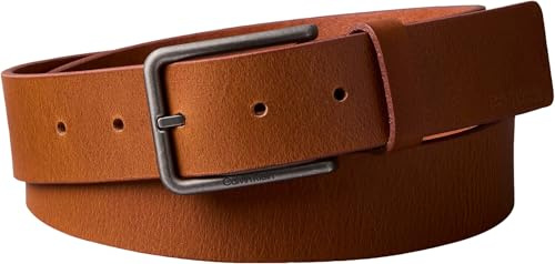 Calvin Klein Herren Gürtel Warmth Buckle Smooth 3,5 cm Eckige Schnalle
