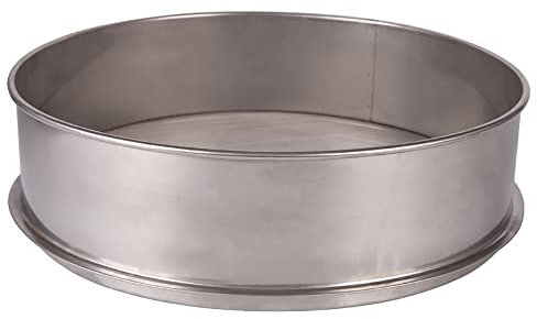 Tamiz de acero inoxidable de 30 cm, 10 cm de profundidad, perfecto para máquinas vibradoras, opción de malla 80, colador duradero de alta eficiencia para cocina y uso industrial