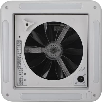 KOROBIE Ventilatore, Aspiratore, Ventilatore da tetto for camper e roulotte, lucernario 12 V con luce LED