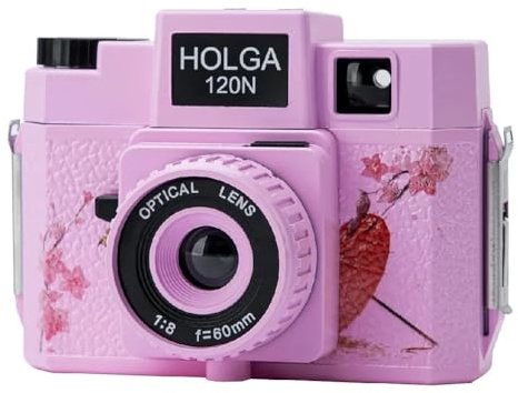 Holga 120N Pink Blossom Lomo Macchina fotografica a pellicola di medio formato