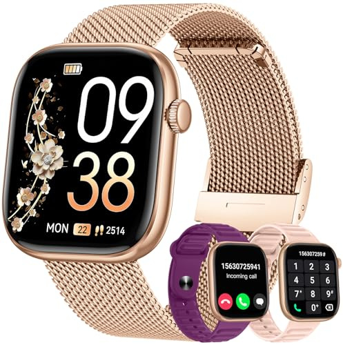 Montre Connectée Femme Smartwatch Sport: 1.83 Fitness Smart Watch avec Appel Bluetooth 20+ Sport Modes Podometre Moniteur de Sante Fréquence Cardiaque Montres Intelligente Compatible pour Andriod iOS