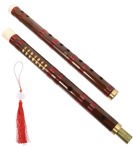 OSOLADY 1 Flauta de Bambú Dizi Portátil Timbre Magnífico y Superficie Lisa para Principiantes y Estudiantes, Instrumento Tradicional Chino Adecuado para Práctica y Presentaciones