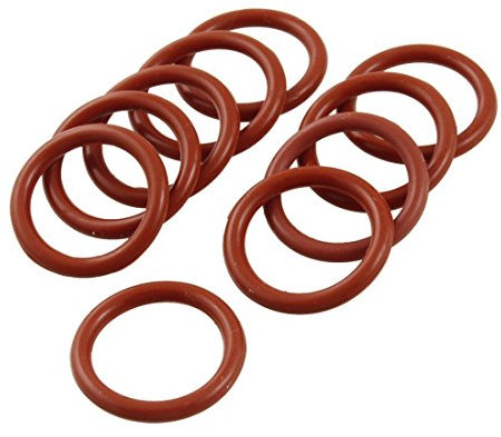 Flyshop 10 Stück rote Silikon-O-Ringe, langlebige Dichtungen, hitzebeständige Silikon-Elektrodichtung, Wasserhahnscheiben, Silikonscheiben für Sanitär, 53 x 46,8 x 3,1 mm (OD x ID x Breite)