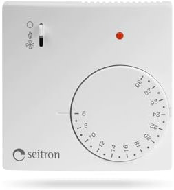 SEITRON Termostato ambiente digitale estate-inverno TAN01M, Bianco, BACnet MS/TP, Montaggio a parete, Minimalista