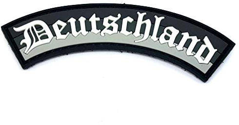 Deutschland Bogen Schwarz Gedämpft Leuchten im Dunkeln PVC Airsoft Paintball Klett Moral Schulter Flicken