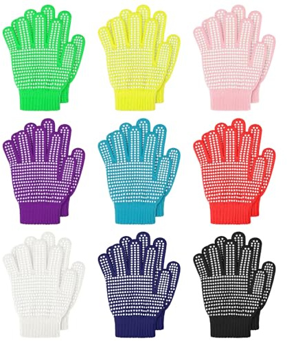 9 Pairs Kids Anti-skid Magic Gloves Winter Warm Stretchy for Boys Girls