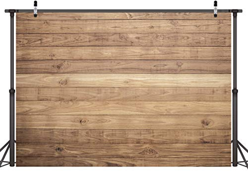LYWYGG 7x5FT de Madera telón de Fondo bebé Ducha decoración decoración Fiesta Accesorios para Estudio para fotógrafos Retro Pared de Madera Fondo Tela sin Costura CP-176