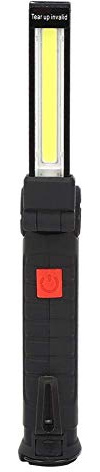 Fdit Linterna LED ultra brillante portátil con imán USB Linterna LED impermeable Brillo ajustable Lámpara de trabajo recargable