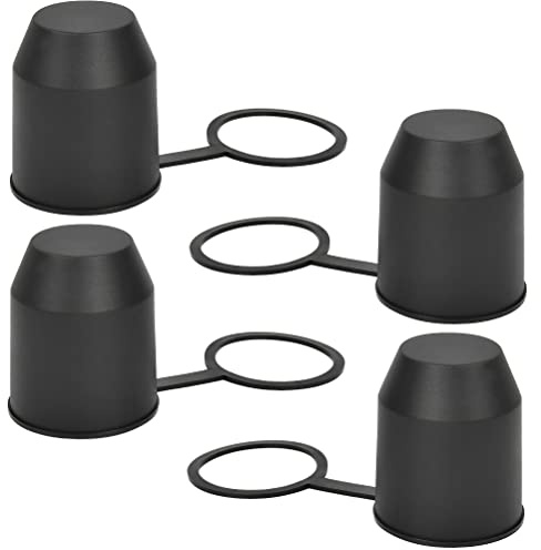 4 PCS Trailer Hitch Ball Cover, Trailer Protection Cap Tow Ball Protection Cover 50mm,Trailer Ball Cap Trailer Protection Cap,Tow Bar Cover for Caravan,Cars,Trucks,Trailers