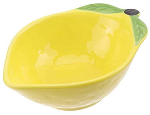 OSALADI Candy Dish lemon food storage shaped bowl salad bowl dessert bowl seasoning serving bowls appetizer bowls mixing bowls for home restaurant buffet pantry storage yellow dishes Cereal Bowl