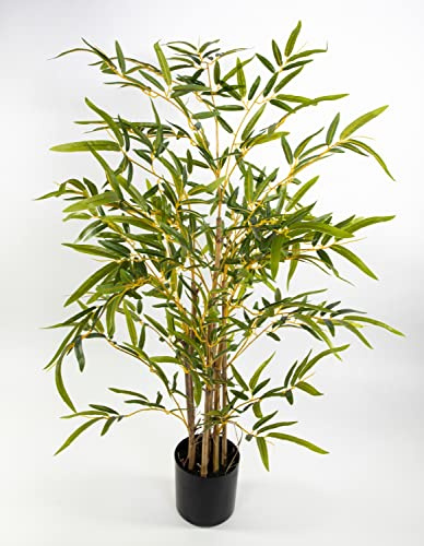 Seidenblumen Roß Japanischer Bambus 90cm ZF Kunstbaum Dekobaum Kunstpflanzen künstlicher Baum Pflanzen Kunstbambus