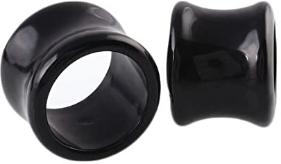 Homxi 2 PCS Kit de Expansores Oreja 10mm,Dilatacion Oreja Acrílico Dilatadores Hombre Oreja Aro Negro Dilatadores Oreja Negro