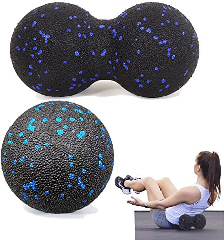 8 cm boll jordnöts-massageboll, 16 x 8 cm självmassageboll, fascia-boll, för kan effektivt utföra fascia-träning, lindra smärta