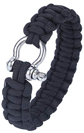 NDNCZDHC Paracord 550 Survival-Armband, Militärisches Paracord-Survival-Armband Mit Edelstahl-Schäkel, Schnallen-Set Für Camping, Bootfahren, Wandern