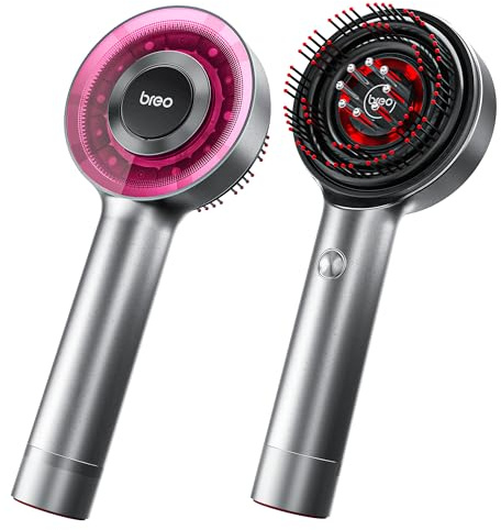 Breo 3 in 1electric Scalp Massager Brush Hair Oil applicator red Light iPX7 | head Massage 3 Modes Cordless Portable Scalp Massage Comb Hair Growth Comb for Stimulates Hair Growth,spa,Shower,gift,Trip