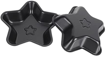 Cabilock 2st Kleine Kuchenform Süßigkeitenformen Stern-backform Ofenpfannen Backen Kuchenformen Kuchenform Mini-pfannkuchenform Runde Kuchenformen Kohlenstoffstahl Küchenwaren Haushalt