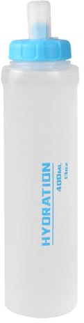 300/400ml Gourde Souples, Soft Flask en TPU Bouteilles de Course Pliable Valve à Débit Élevé avec Échelle de Capacité Claire pour la Course à Pied, la Randonnée, Le Cyclisme, l'escalade