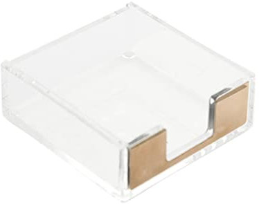 CAXUSD Acryl Memo Eleganter Notizblockhalter Für Selbstklebende Zettel Kompakter Schreibtisch-Organizer Für Zuhause Und Büro Für Notizen Und Erinnerungen