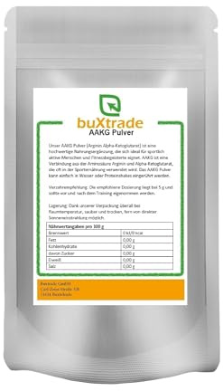 500 g AAKG Pulver | Aminosäuren | Buxtrade | Arginin Alpha-Ketoglutarat | Vegan