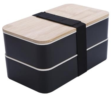 Lonchera Bento japonesa, a prueba de fugas, 2 capas, apilable, para la escuela y el trabajo, para niños y adultos, sin BPA