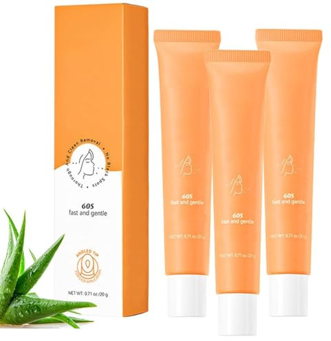 Enthaarungscreme, 20g Gesichtshaarentferner Creme für Frauen, Haarentfernungscrem für Frauen, Haarentfernung Gesicht Damen für Oberlippe, Wangen & Augenbrauen, normale Haut (3 Stück)