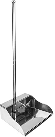 Pelle à Ordures Renforcée en Acier Inoxydable pour Nettoyage Domestique | Finition Polie, Argenté, Résistante à Rouille, Usage la Cuisine et Maison, Prise Sûre, Format Pratique