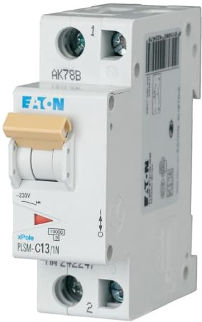 Eaton PLSM-C13/1N-MW Leitungsschutzschalter 13A 1P+N 1-polig+N C-Charakteristik LS-Schalter (242270 alt 244798)