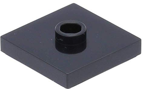 LEGO Plate, Modified 2 x 2 with Groove and 1 Stud in Center (Jumper) Part number 87580 (Light Bluish Gray, 10, Bricks)