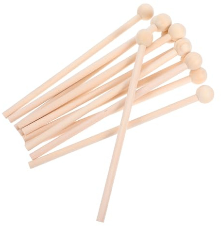 FUTUREORYY 12stücke Holz Percussion Schlägel Für Glockenspiel Musikinstrumente Mit Griff Für Xylophone Kuhglocken Zubehör Für Anfänger Junge Mädchen Erwachsene