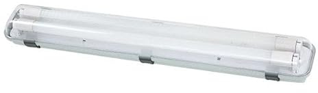 WEB world electronic business Plafoniera Stagna Doppia 60cm Predisposizione per 2 Tubi LED T8 G13 Apparecchio Ermetico Industriale IP65 Esterno Anti Polvere Umidita Soffitto Parete