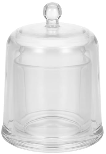 MOBUTOFU Tarro de Vidrio Moderno para Velas y Mantequilla Tapa Transparente, Capacidad 120ml, Diseño Práctico y Acabado Fino para Uso en Hogar y Oficina