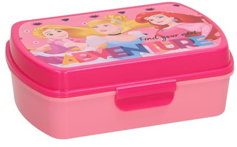 Kids PS18001 - Disney Principesse Portapranzo, Portamerenda, Pvc, Bambina, Rosa, Ariel, Cenerentola, Rapunzel