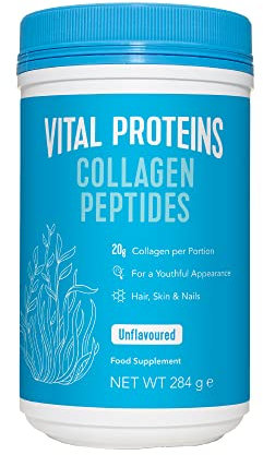 Collagen Supplements, Vital Proteins Hydrolyzed Collagen Peptides Powder (Type I, III) - Unflavored 284g Canister
