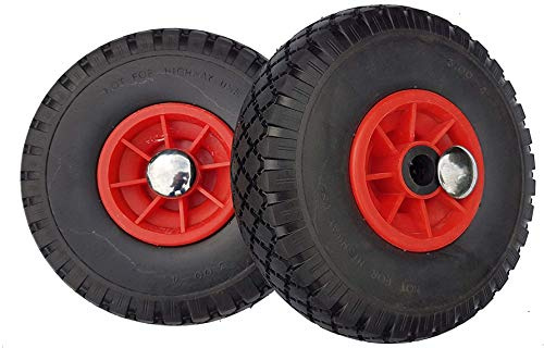 2 x FROSAL PU 25 mm Nabe Rad Bollerwagen Sackkarrenrad + Radbefestigung Sackkarre Ersatzrad Vollgummi pannensicher