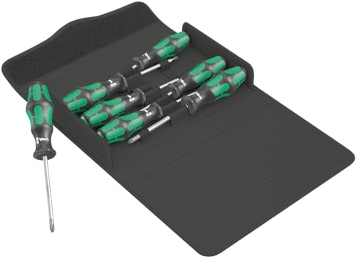 Wera 05105623001 Kraftform 300/7 Set 1 Schraubendrehersatz, 7-teilig