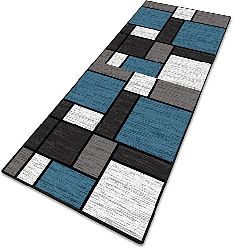 MENGH Tappeto Passatoia Cucina (10 Colori e 189 Taglie) Lavabile Antiscivolo Disegno Geometrico 3D, Spessore 6 mm, per Cucina e Bagn, Soggiorno, corridoio - 40x100cm