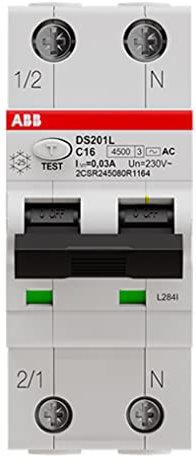 ABB DS201 L INTERRUTTORE DIFFERENZIALE MAGNETOTERMICO 4,5KA 1PN AC