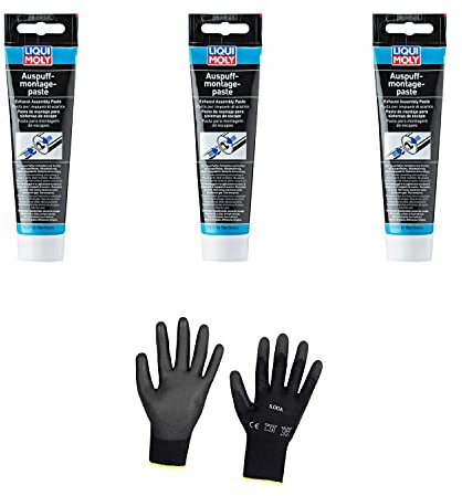Iloda 3xOriginal Liqui Moly 150g Auspuffmontagepaste 3342 Schutzhandschuhe
